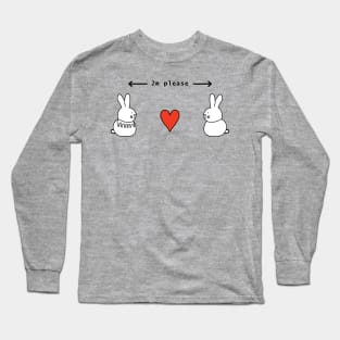 Bunny Rabbit Says Easter Social Distancing 2m Please Long Sleeve T-Shirt